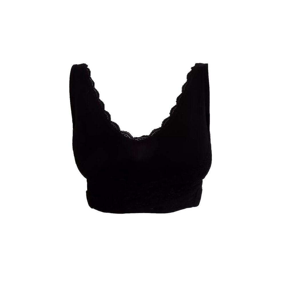 Cara Mia bra bralette size Medium comfort lift support wireless black NEW